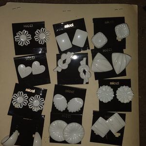 White earrings